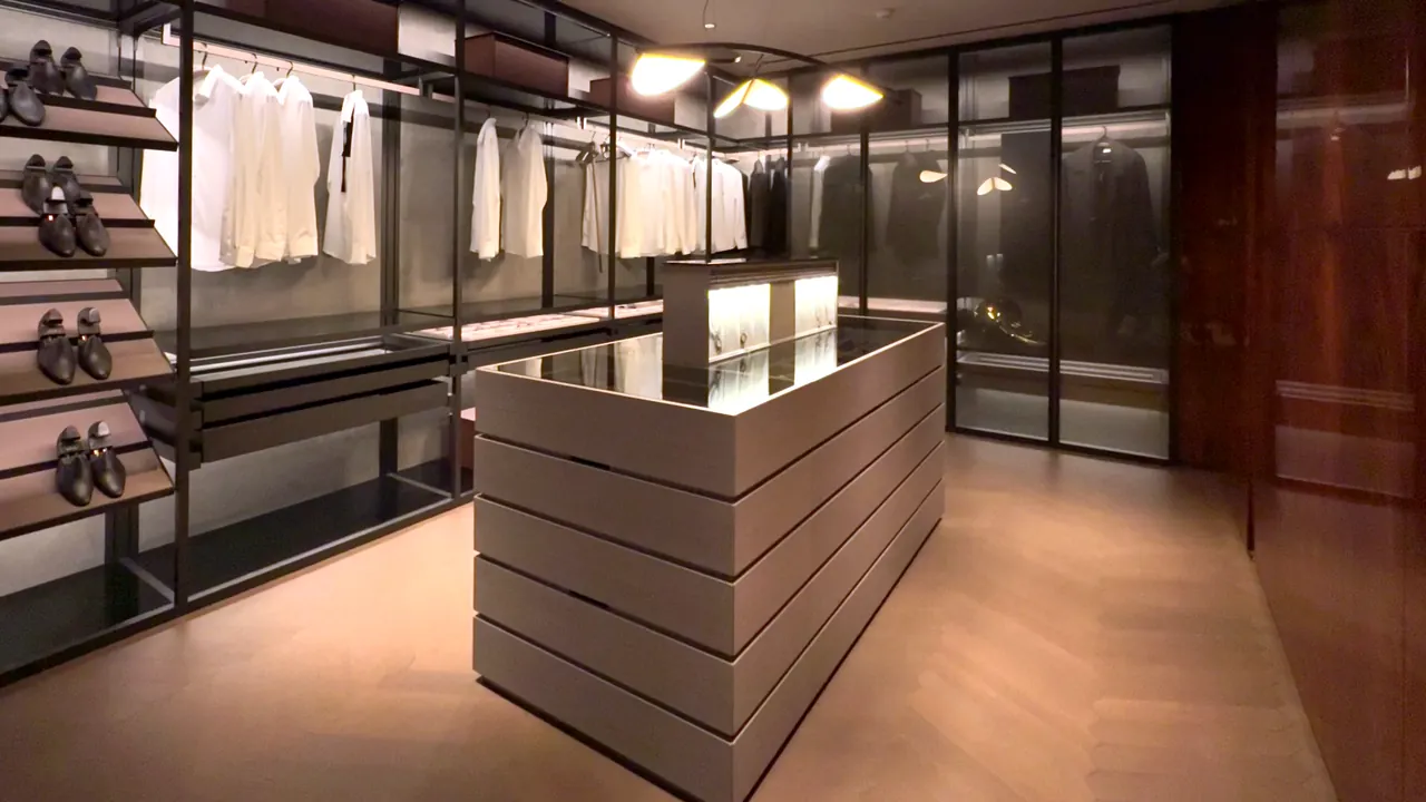 Dark custom cabinetry in a showroom